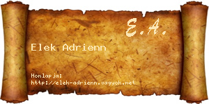 Elek Adrienn névjegykártya